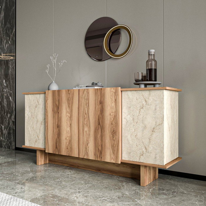 Hanah Home Diana - Travertino, Walnut